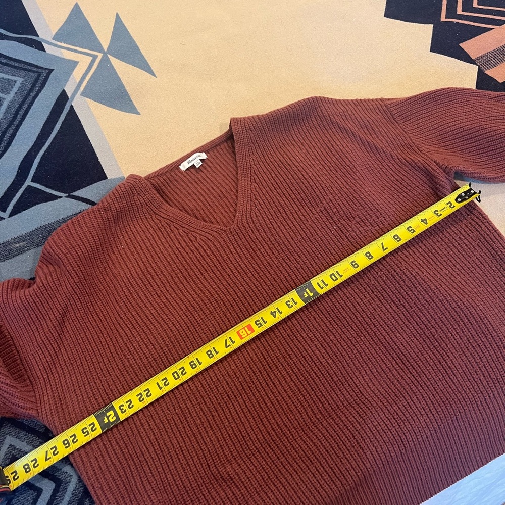 Madewell XXL knit sweater. Rust - Picture 2 of 4